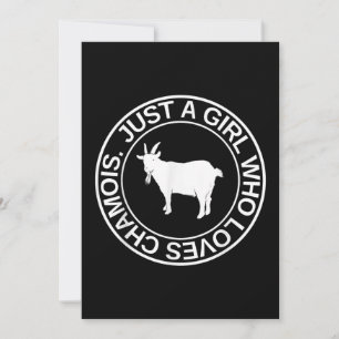 Alleen een meisje dat van Chamois Gift houdt voor Kaart