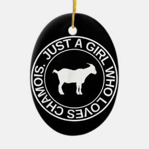 Alleen een meisje dat van Chamois Gift houdt voor  Keramisch Ornament