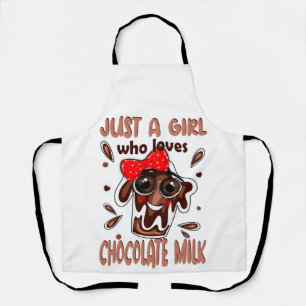 Alleen een meisje dat van Chocolate Melk houdt Schort