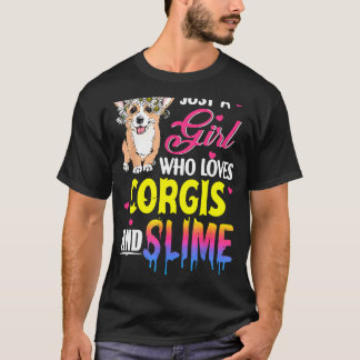 Alleen een meisje dat van Corgis houdt T-shirt