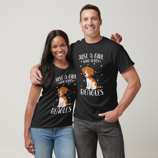 Alleen een meisje dat van de Beagles houdt T-shirt (Unisex)