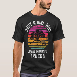 Alleen een meisje dat van de Monster-vrachtwagens T-shirt
