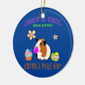 Alleen een meisje dat van de parelhoenders houdt keramisch ornament (Links)