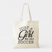 Alleen een meisje dat van de Voetbal houdt Tote Bag (Achterkant)