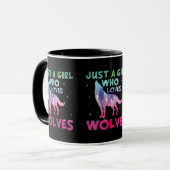 Alleen een meisje dat van de Waterverf van de Wolv Mok (Voorkant links)