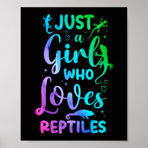 Alleen een meisje dat van de Waterverf van Reptile Poster
