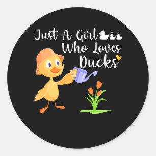Alleen een meisje dat van Ducks houdt, is eigenaar Ronde Sticker