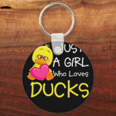Alleen een meisje dat van een eend houdt - de eige sleutelhanger (Voorkant)