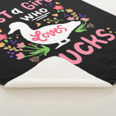 Alleen een meisje dat van een eend houdt sherpa deken (3/4)