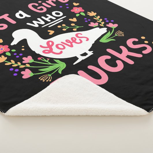 Alleen een meisje dat van een eend houdt sherpa deken (3/4)