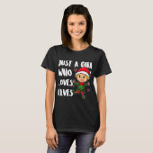 Alleen een meisje dat van Elves houdt... met kerst T-shirt (Voorkant volledig)