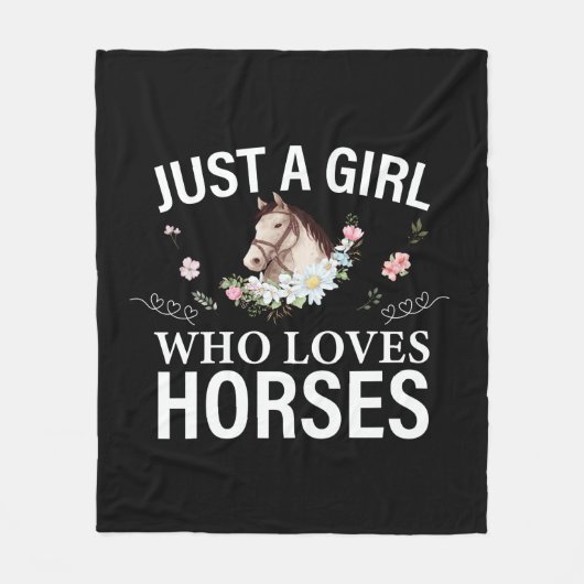 Alleen een meisje dat van Floral houdt Fleece Deken (Voorkant)