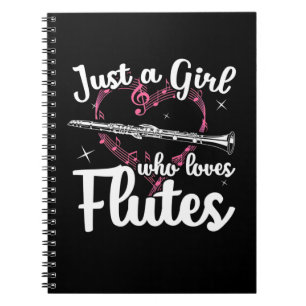 Alleen een meisje dat van fluiten houdt notitieboek