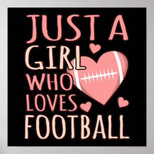 Alleen een meisje dat van Football Player Coach Ga Poster