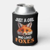 Alleen een meisje dat van foxes houdt blikjeskoeler (Blikje Voorkant)