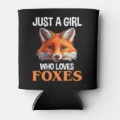Alleen een meisje dat van foxes houdt blikjeskoeler (Voorkant)