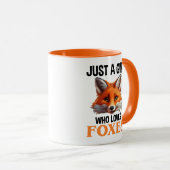 Alleen een meisje dat van foxes houdt mok (Voorkant rechts)
