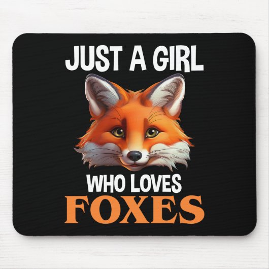 Alleen een meisje dat van foxes houdt muismat (Voorkant)