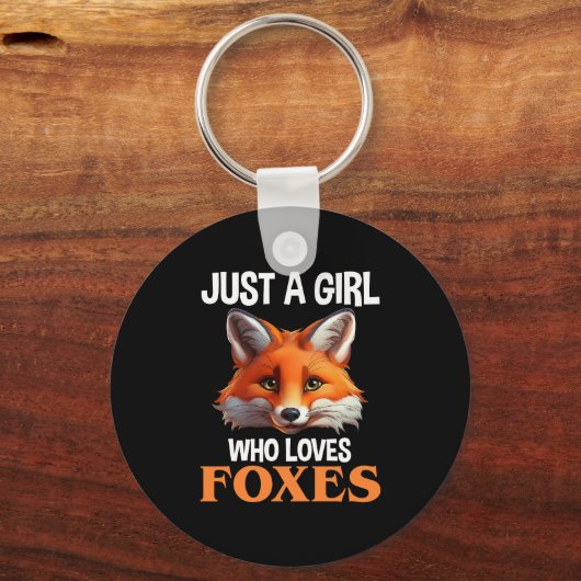 Alleen een meisje dat van foxes houdt sleutelhanger (Achterkant)