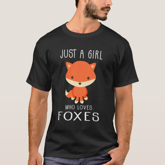 Alleen een meisje dat van Foxes houdt, stootte Tie T-shirt (Voorkant)