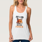 Alleen een meisje dat van foxes houdt tanktop (Voorkant)