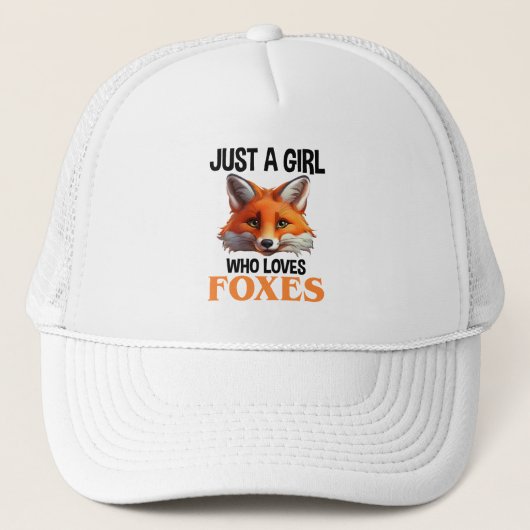 Alleen een meisje dat van foxes houdt trucker pet (Voorkant)