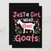 Alleen een meisje dat van geiten houdt kaart (Voorkant / Achterkant)