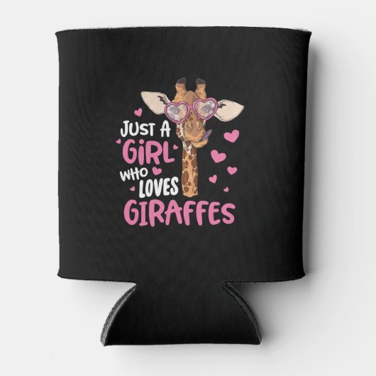Alleen een meisje dat van Giraffe houdt Blikjeskoeler (Voorkant)