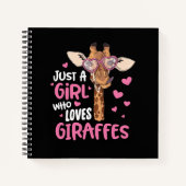Alleen een meisje dat van Giraffe houdt Notitieboek (Voorkant)