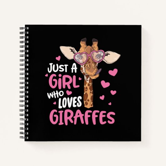 Alleen een meisje dat van Giraffe houdt Notitieboek (Voorkant)