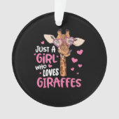 Alleen een meisje dat van Giraffe houdt Ornament (voorkant)