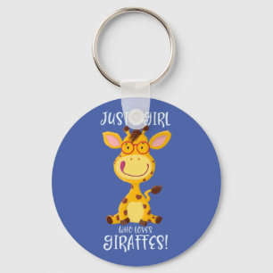 Alleen een meisje dat van Giraffes houdt! Sleutelhanger