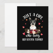 Alleen een meisje dat van haar Hondenliefhebber va Aankondiging (Voorkant / Achterkant)