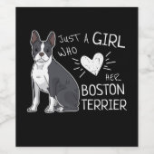 Alleen een meisje dat van haar terrier-premie in B Wijn Etiket (Enkel label)