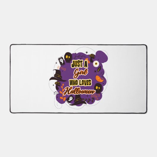 Alleen een meisje dat van Halloween houdt Bureaumat (Voorkant)