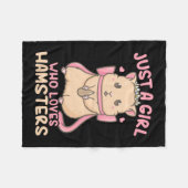 Alleen een meisje dat van Hamsters houdt Fleece Deken (Voorkant (Horizontaal))