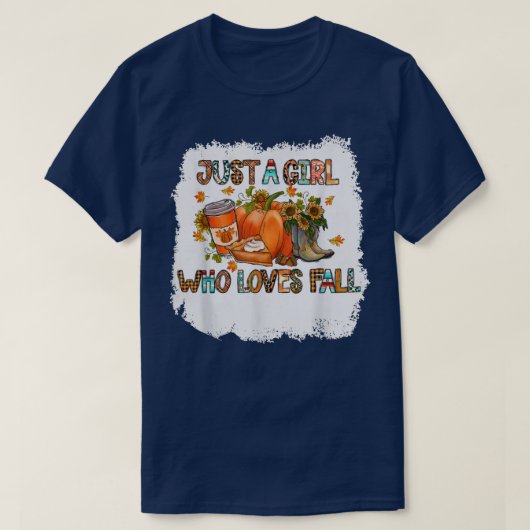 Alleen een meisje dat van Herfst pompoenen houdt h T-shirt (Design voorkant)