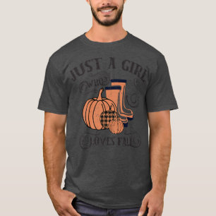 Alleen een meisje dat van Herfst Retro houdt, voel T-shirt