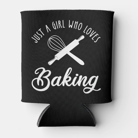 Alleen een meisje dat van het baken houdt blikjeskoeler (Voorkant)