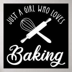 Alleen een meisje dat van het baken houdt poster