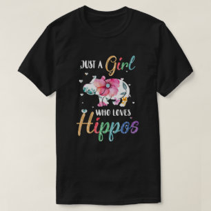 Alleen een meisje dat van Hippos houdt, Hippo Love T-shirt