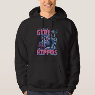 Alleen een meisje dat van Hippos houdt Hoodie