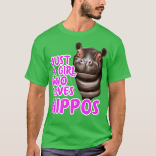Alleen een meisje dat van Hippos houdt T-shirt