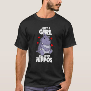 Alleen een meisje dat van Hippos houdt T-shirt