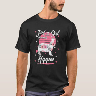 Alleen een meisje dat van Hipposs Cute Hippos Girl T-shirt