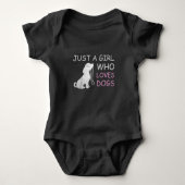 Alleen een meisje dat van Honden houdt Romper (Voorkant)