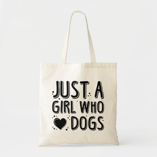 Alleen een meisje dat van Honden houdt Tote Bag (Voorkant)