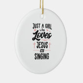 Alleen een meisje dat van Jezus houdt en giftvrouw Keramisch Ornament (Rechts)