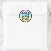 Alleen een meisje dat van Jezus houdt Ronde Sticker (Tas)