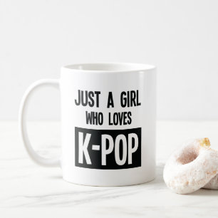 " Alleen een meisje dat van K-POP favoriete muziek Koffiemok